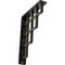 Ekena Millwork Diane Wrought Iron Bracket, (Single center brace), Antiqued Warm Silver 1 1/2"W x 5 1/2"D x 8"H BKTM01X05X08SDIAWS - alternate 1